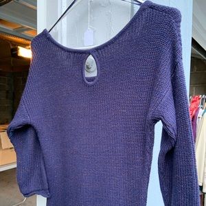 CLOSeT CLEAR OUT!- Nice purple Sweater dress w/copper and gold shimmer accents